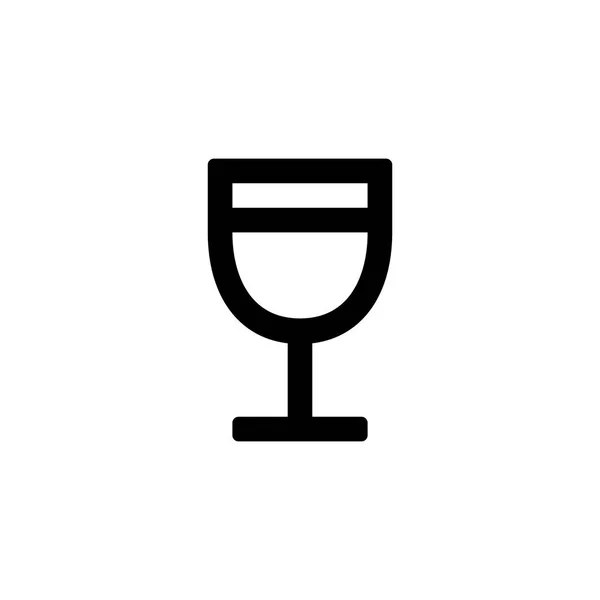 Wijnglas pictogram voor eenvoudige vlakke stijl ui-ontwerp — Stockvector