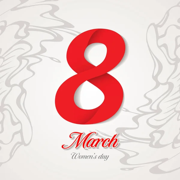 Felicitări 8 martie. Șablon de fundal pentru Ziua internațională a femeilor — Vector de stoc