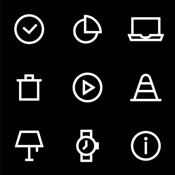 Set of icons for simple flat style ui design — Stock Vector