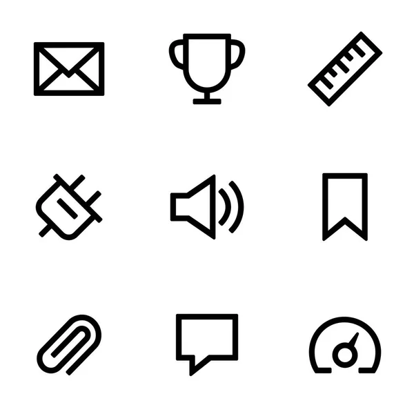 Set von Symbolen für einfaches flaches Design — Stockvektor