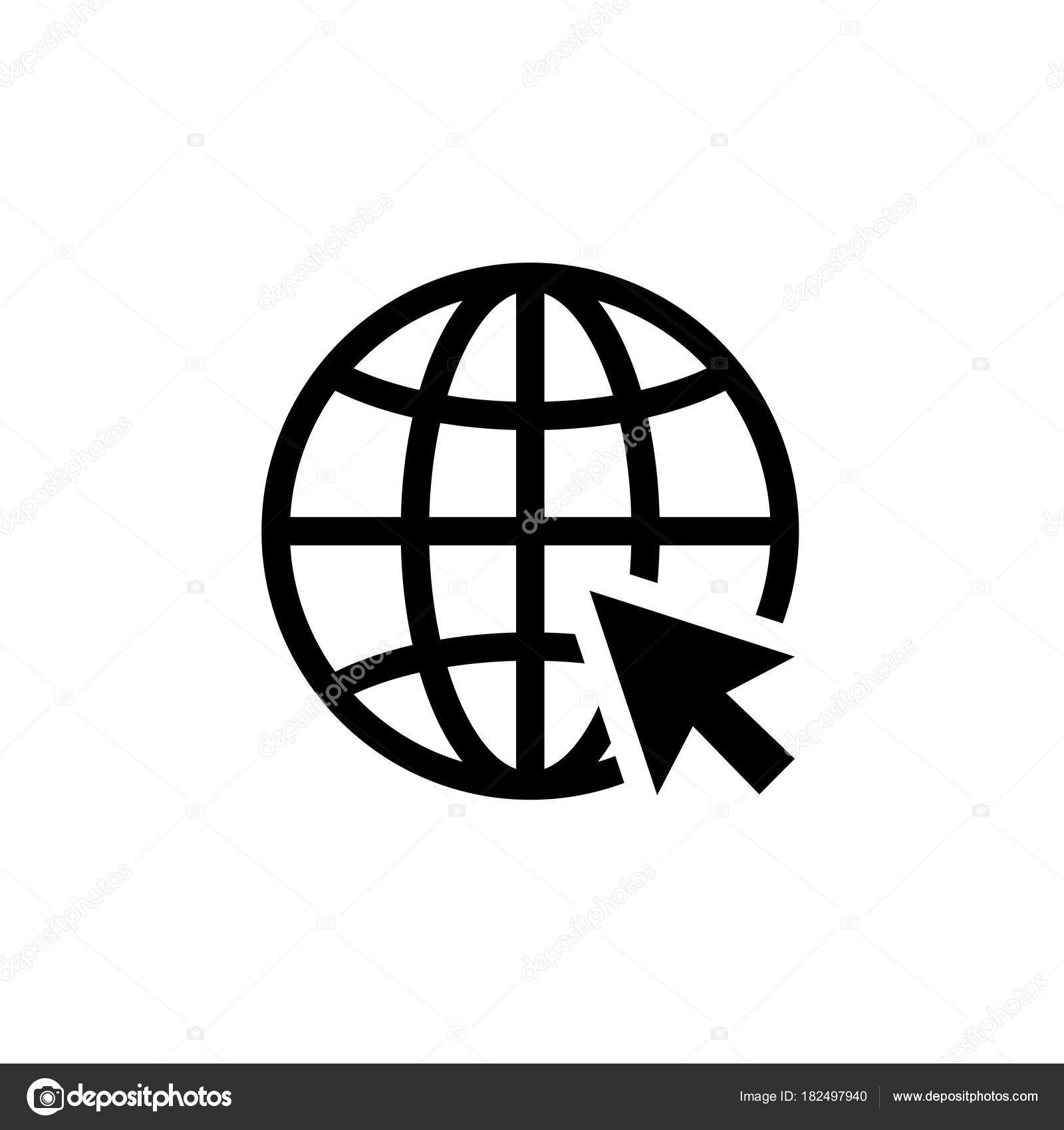 Internet icon. Go to web sign vector illustration Stock Vector by  ©SubhanBghirov 182497940, image size:1600x1700