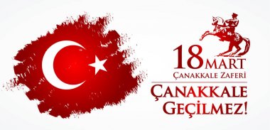 Çanakkale zaferi 18 Mart. Çeviri: Türk ulusal tatil 18, 1915 günü Osmanlı Çanakkale zafer Mart