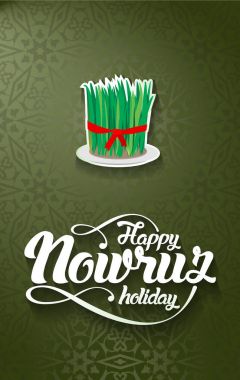 Nevruz tebrik kartı. Novruz - İran Azerbaycan yeni yıl
