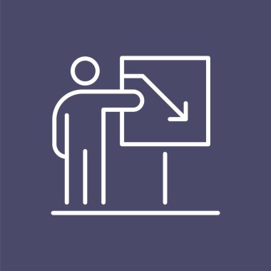 Sunu iş insanlar simge basit çizgi düz tasarlamak