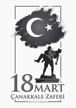 Çanakkale zaferi 18 Mart. Çeviri: Türk ulusal tatil 18, 1915 günü Osmanlı Çanakkale zafer Mart