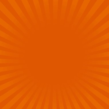 Kuvvetli güneş ışığı turuncu ışınları desen. Radyal sunburst ray arka plan vektör çizim
