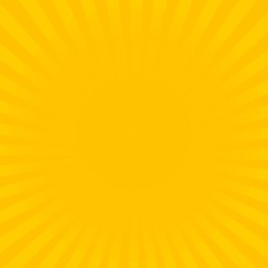 Kuvvetli güneş ışığı sarı ışınları desen. Radyal sunburst ray arka plan vektör çizim