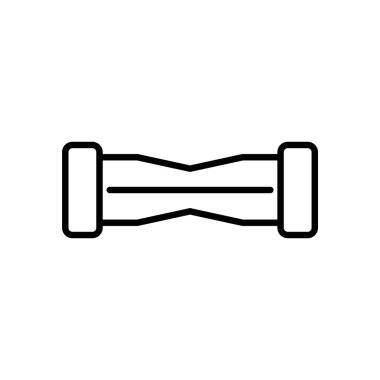 Hoverboard simgesi basit düz stil vektör çizim