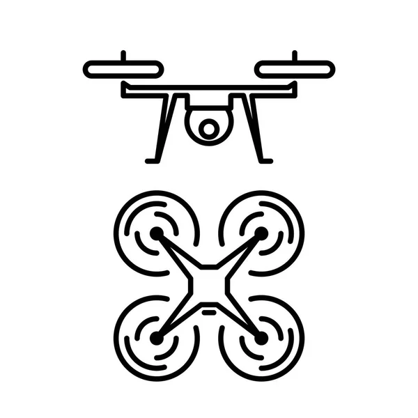 Icono de dron de aire simple ilustración de vector plano — Archivo Imágenes Vectoriales