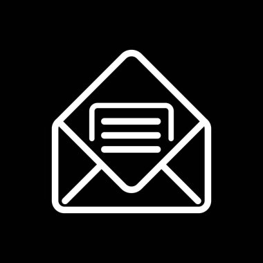 Posta simgesini UI basit tarzı düz illüstrasyon