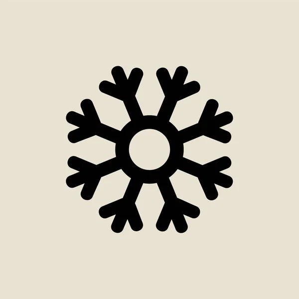 Vločka ikona jednoduchý plochý styl vánoční symbol — Stockový vektor