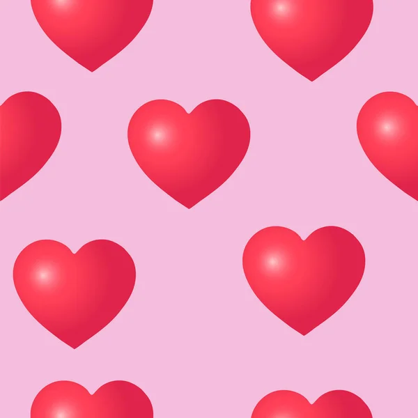 Seamless heart pattern. Can be used for printing onto fabric, paper, for background images. Romantic heart pattern on a pink background — Stock Vector