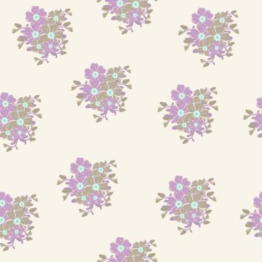 Sorunsuz çiçek desenli. Kumaşlar üzerine basım için scrapbooking için kağıt. Vektör çizim