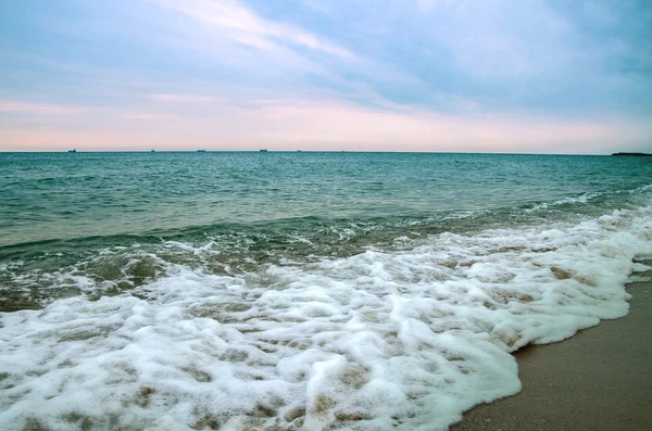 Пляж на берегу Черного моря Брегу — стоковое фото