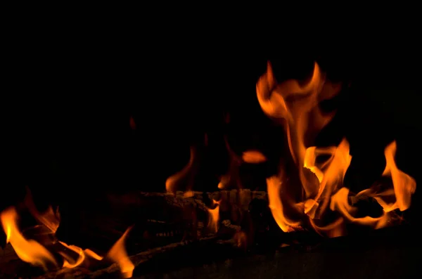 Bela chama de fogo — Fotografia de Stock
