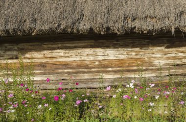 tarihsel olarak antik duvar ahşap ev