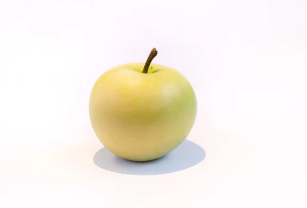 Fruit of apple tree, yellow, isolated — Stock Photo, Image