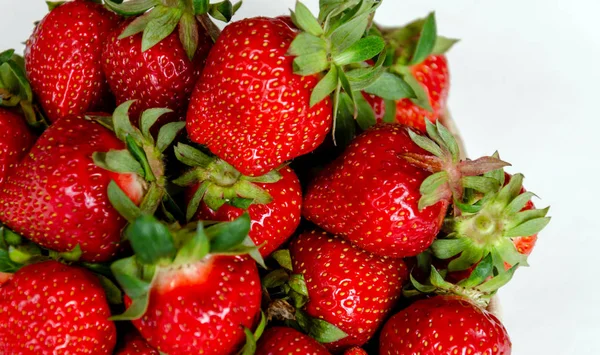 Strawberry berry, red, ripe, tasty in bulk — Stock Photo, Image