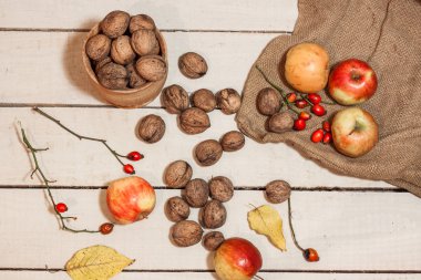 Walnats, briar Beyaz ahşap masa ülke dekorasyon
