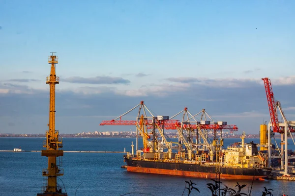 Великий промисловий морський порт — стокове фото