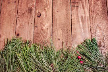 Ladin ahşap tahta arka plan dallarda