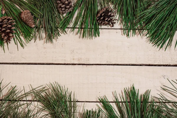 Composición de Navidad sobre mesa de madera — Foto de Stock