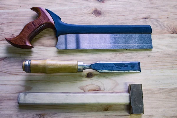 carpenter tools on wooden table