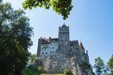 Romanya 'daki Bran Kalesi, Vlad Drakula evi, ortaçağ kulesi manzarası