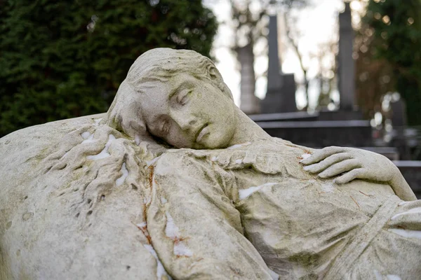 Lviv Ucrânia Dezembro 2019 Lychakiv Cemitério Cemitério Histórico Com Muitos — Fotografia de Stock