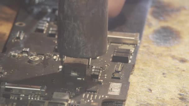 Computer Repair Process Close View — Stock Video