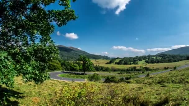 Hermoso camino en las montañas — Vídeo de stock