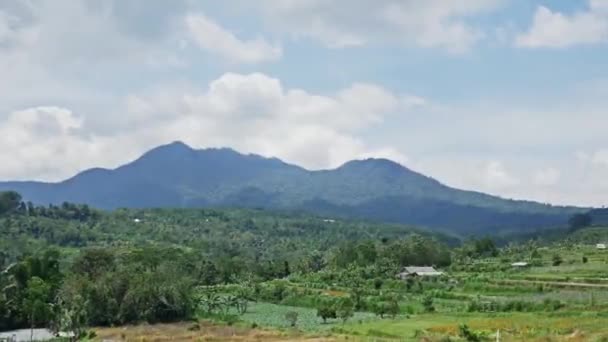 インドネシアの火山のビュー — ストック動画