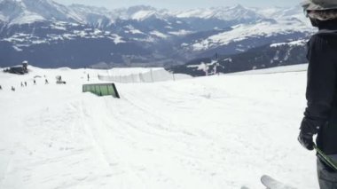 Kayakçı demiryolu Snowpark 