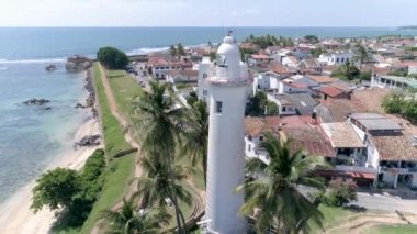 Bir fener Galle, Sri Lanka Hava görüntüleri. 4 k Slowmotion görüntüleri