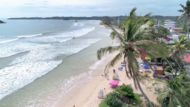 Aerial Footage Weligama Bay Sri Lanka Slowmotion Film — Stockvideo