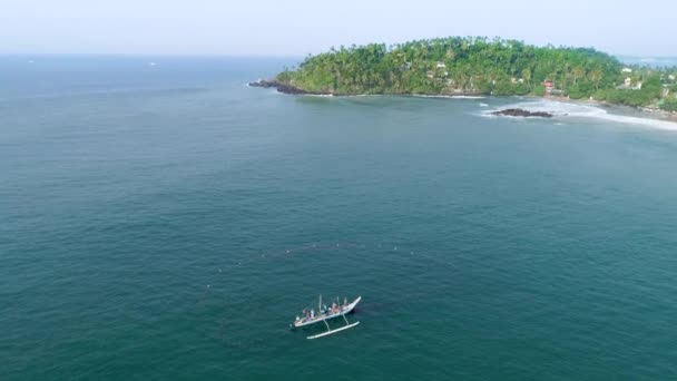 Imágenes Aéreas Pescadores Trabajando Sri Lanka Imágenes Cámara Lenta — Vídeos de Stock