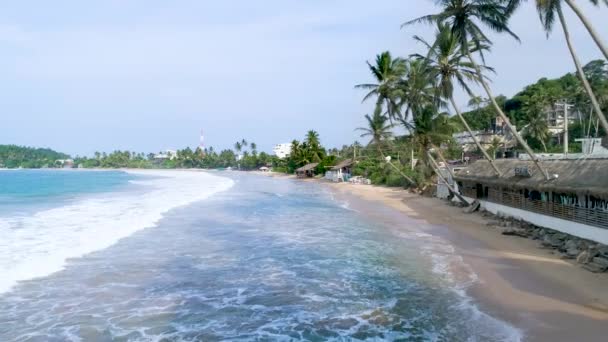 Aerial Footage Mirissas Strand Sri Lanka Slowmotion Film — Stockvideo