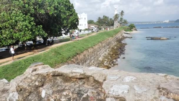 Vue Des Gens Sur Île Tropicale Avec Des Arbres Verts — Video