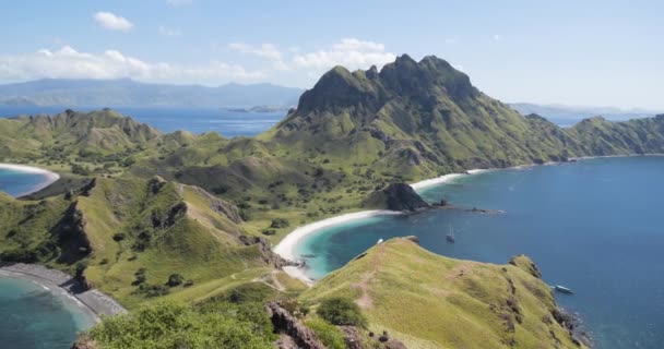 Vue Panoramique Île Tropicale Padar Mouvement Lent — Video