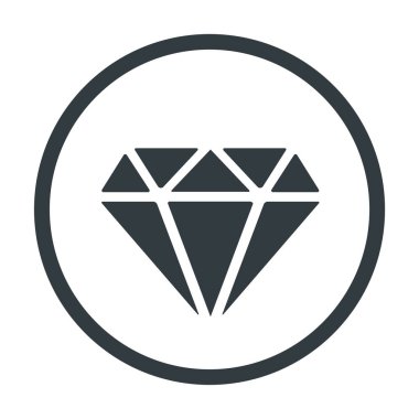 Elmas ikonu. vektör illüstrasyonu.