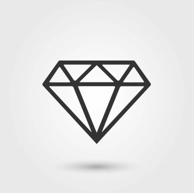 Elmas ikonu. vektör illüstrasyonu.