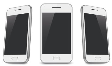 Gerçekçi smartphone izole arka plan - hisse senedi vektör.