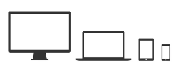 Dispositifs de conception plats icônes, technologie - vecteur de stock . — Image vectorielle