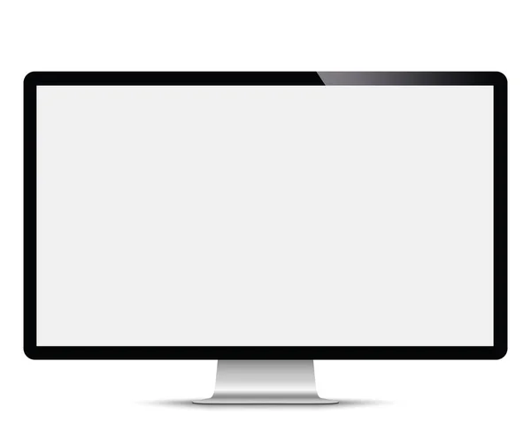 Écran d'ordinateur isolé sur fond blanc - vecteur de stock . — Image vectorielle