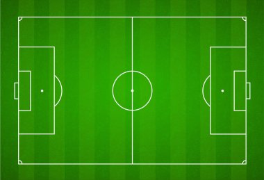 Yeşil çim alan arka plan. Vektör futbol - futbol sahası