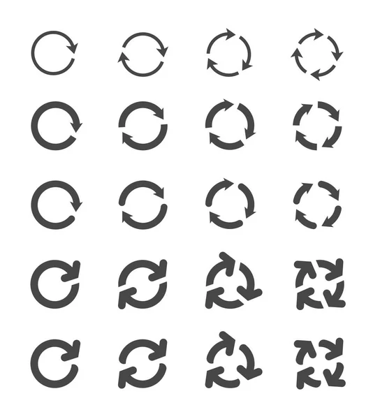 Jeu de flèches de rotation - vecteur de stock . — Image vectorielle