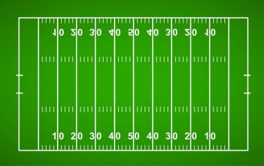Amerikan futbol sahası. Dokulu çim Amerikan futbol sahası - hisse senedi vektör.