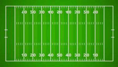 American Football Field. Textured Grass American Football Field - stock vector. clipart