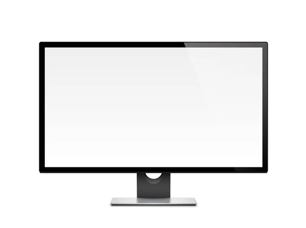 Exibição de computador, monitor, realista, 3D, isolado vetor de estoque . —  Vetores de Stock