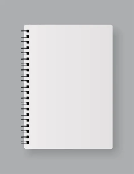 Cuaderno en blanco realista - vector de stock . — Archivo Imágenes Vectoriales